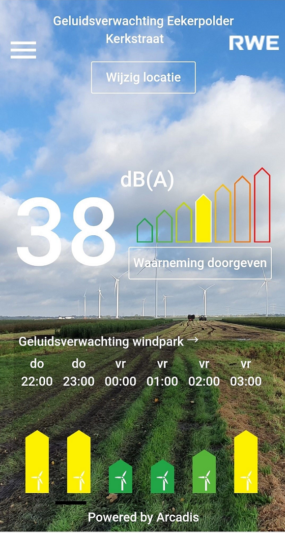 Screenshot klein geluidapp